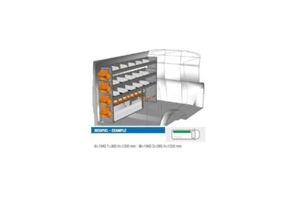 Brillmobil in-vehicle equipment Volkswagen Transporter T6 driver's side 1942x365x1200 mm (Block 07)