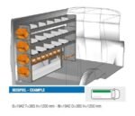 Brillmobil in-vehicle equipment Volkswagen Transporter T6 driver's side 1942x365x1200 mm (Block 07)