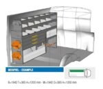 Brillmobil in-vehicle equipment Volkswagen Transporter T6 driver's side 1942x365x1200 mm (Block 12)