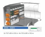 Brillmobil in-vehicle equipment Mercedes Benz Vito from 2015 driver's side 1733x365x1190 mm (Block 01)