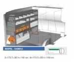 Brillmobil in-vehicle equipment Mercedes Benz Vito from 2015 driver's side 1733x365x1190 mm (Block 02)