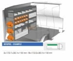 Brillmobil in-vehicle equipment Mercedes Benz Vito from 2015 driver's side 1733x365x1190 mm (Block 05)