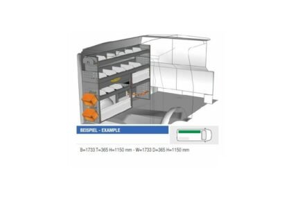 Brillmobil in-vehicle equipment Mercedes Benz Vito from 2015 driver's side 1733x365x1190 mm (Block 14)