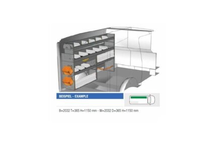 Brillmobil in-vehicle equipment Mercedes Benz Vito from 2015 driver's side 2032x365x1150 mm (Block 14)