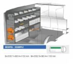 Brillmobil in-vehicle equipment Mercedes Benz Vito from 2015 driver's side 2032x365x1150 mm (Block 14)